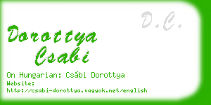 dorottya csabi business card